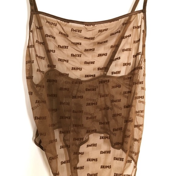 SKIMS After Hours Cami Bodysuit Jasper Brown NWT Size 4X - Picture 7 of 11
